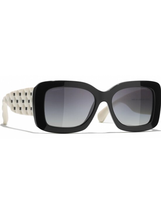 CHANEL Accessories - Chanel - Rectangular Sunglasses - Black White Gray Gradient - 5483